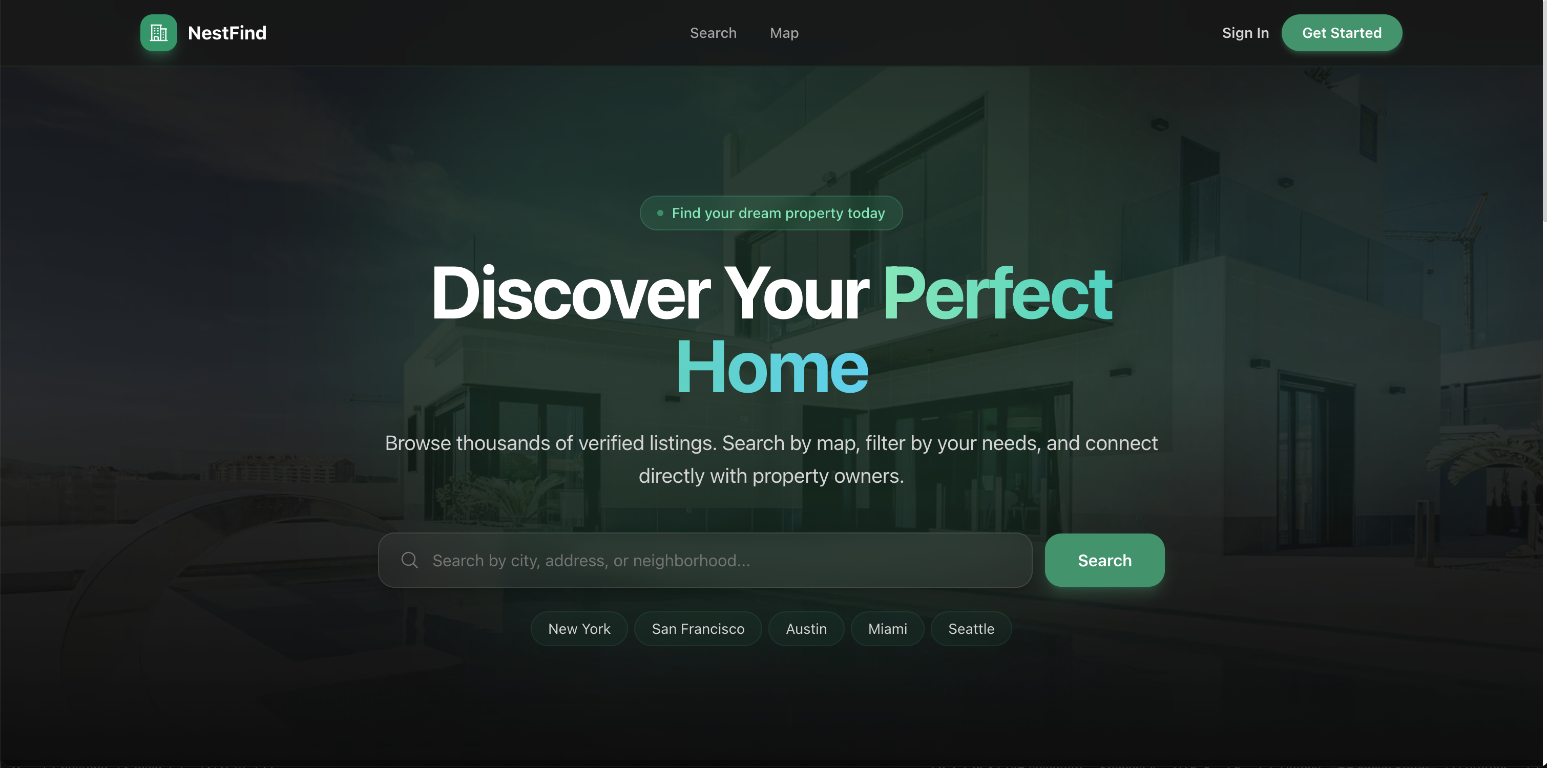 landing page hero